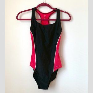 Reebok One Piece Swimsuit | Pink and Black